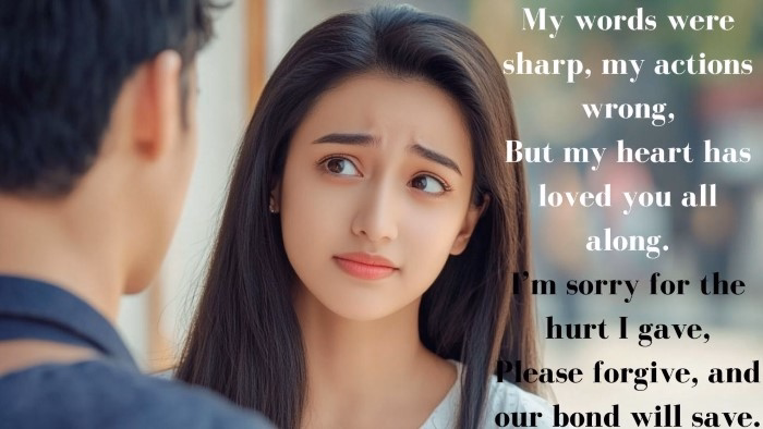 Shayari on Apologizing for Hurting Someone